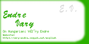 endre vary business card